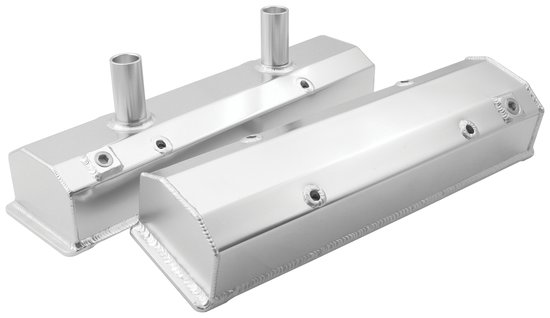 -Allstar Performance - Valve Covers SBC Fab Aluminum w/Tubes - 26171