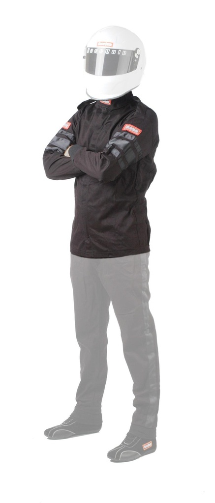 RaceQuip  - Black Jacket Kids Single Layer XXL Black Trim