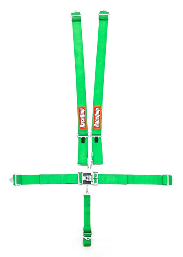 RaceQuip  - 5pt Harness Set LandL Green SFI