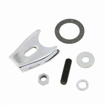 -Distributor Hold Down, Competition, Stud Mounted, Hardware Included, Steel, Chrome, Chevy V8 - 6197