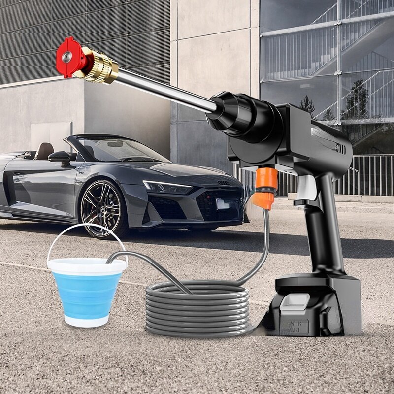 -24V High Pressure Cordless Car Washer Wireless Spray Portable Water Gun Cleaning Machine for Irrigation with Lithium Battery