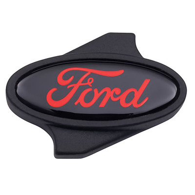 -Air Cleaner Nut Ford Oval 1/4-20 in Thread Ford Logo Aluminum Black Paint Each  FRD302-339