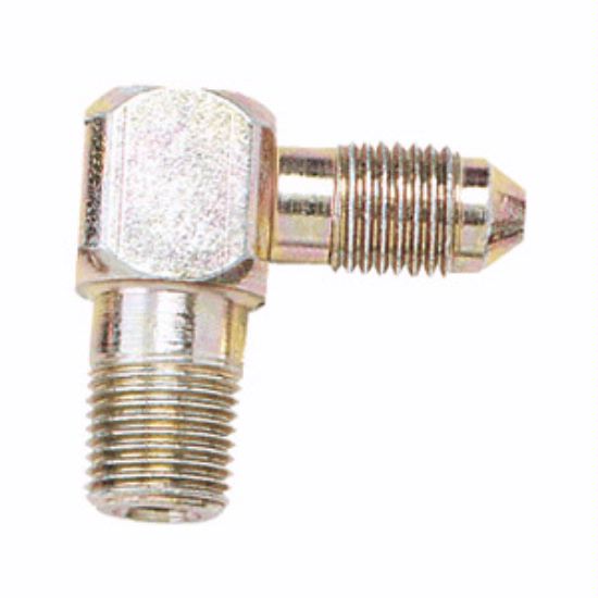 -Longacre 1/8" NPT to #4 AN 90º (oil pressure block fitting) - 45230