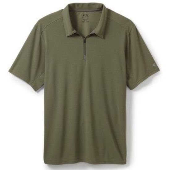 -1/4 Zip Golf Polo Olive XL - 432973