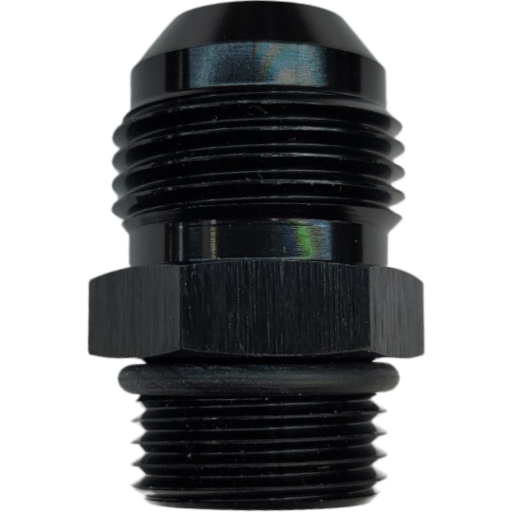 -8AN to -6AN Adapter With O-Ring Black