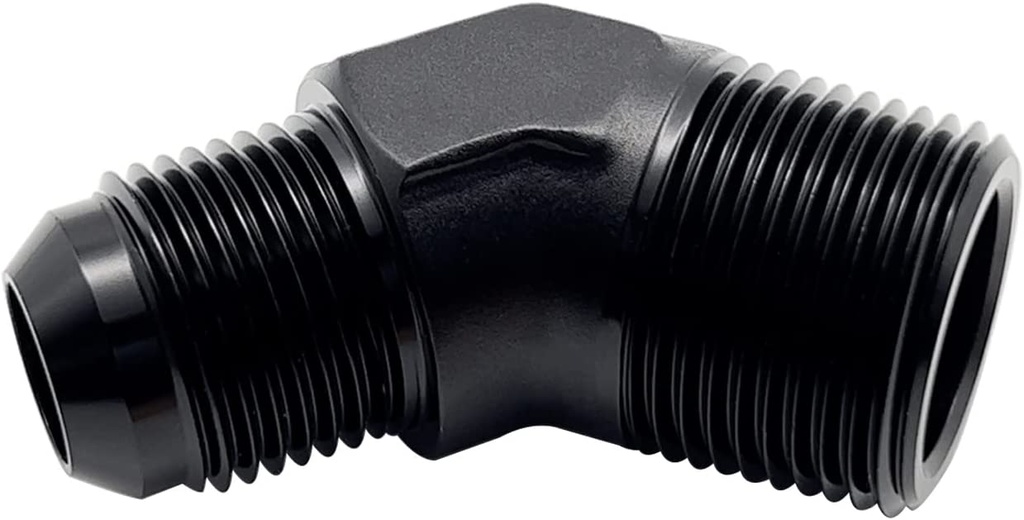 -8 to 3/8" 45 Degree Male Elbow Black - 2023BLK