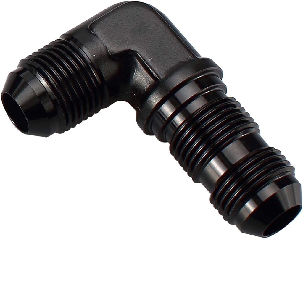 90 Degree Bulkhead Union -4 Black - 2081BLK
