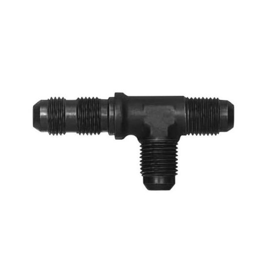 Bulkhead Run Tee -8 to -8 Black - 2180BLK