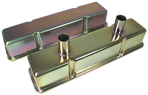 [ALL26140] -Valve Covers SBC Steel Zinc w/Tubes - 26140