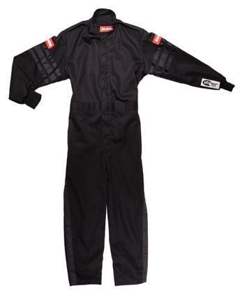 [RQP1959993] RaceQuip  - Black Suit Single Layer Kids Medium Black Trim