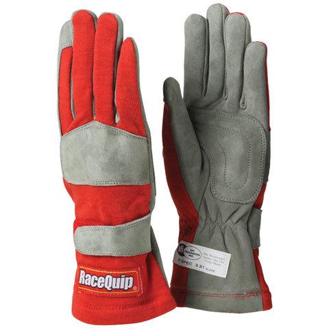 [RQP351012] RaceQuip  - Gloves Single Layer Small Red SFI