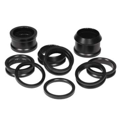 [DMISRC-2590B] -Axle Spacer Kit 0.375 / 0.750 / 1.000 / 2.000 in Straight 1.250 / 2.000 / 2.500 in Tapered / Splined Aluminum Black Anodized DMI Sprint Axle Set of 10