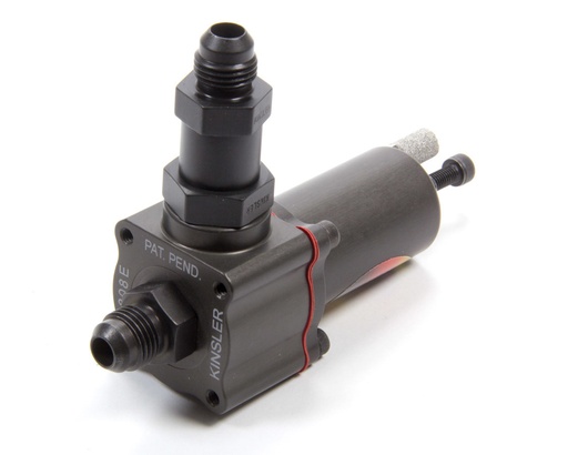 [KIN3972] -Fuel Bypass Valve High-Speed Adjustable 75 to 152 psi 6 AN Inlet 6 AN Outlet Aluminum Black Anodized