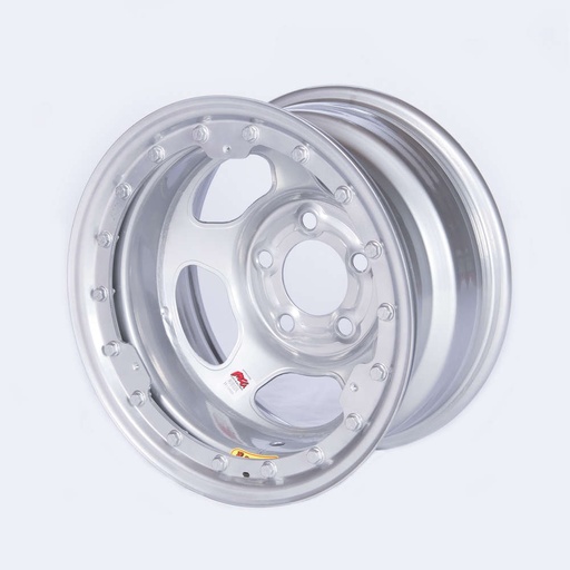 [BAS58A52ISLK] 15x8 IMCA Silver Beadlock Inertia 5x5