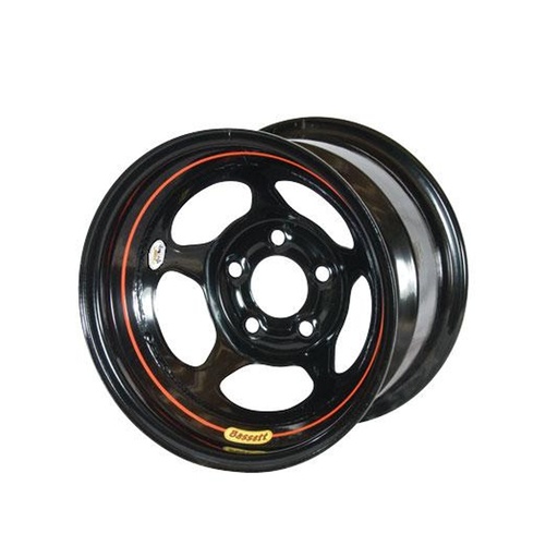 [BAS58A53W] Wheel 15x8 5x5 3in Armor Edge Black