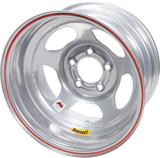 [BAS58AC3IS] 15x8 IMCA Silver Inertia  5x4.75