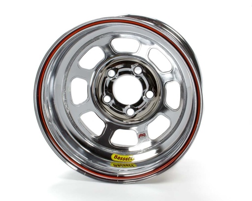 [BAS58D52IRBC] 15x8 IMCA Wheel Rev. Bell D-Hole Chrome
