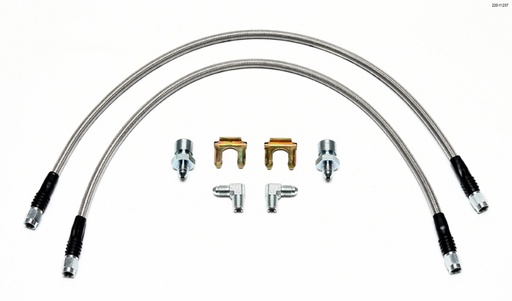 [WIL220-11237] Flex Brake Line Kit 22in L 3/8-24 to 90 Deg.