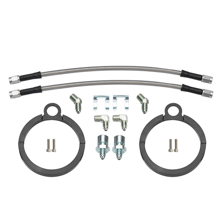 [WIL220-17289] Flexline Kit 12in 3/8-24 to 90 Deg Clamp-On Tab