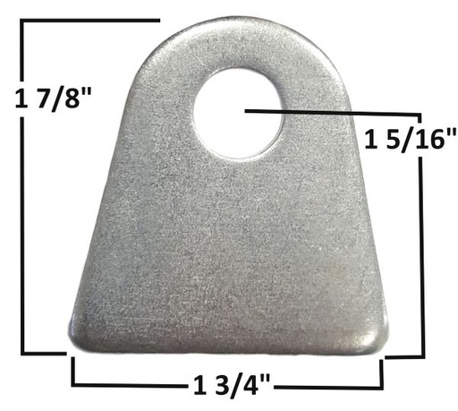 [AAMAA-026-A] Chassis Tab, 3/16″ Steel, 1/2″ Hole