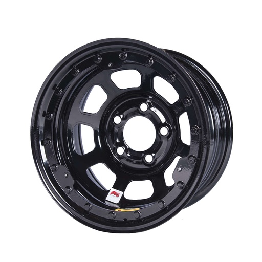 [BAS58D52ILK] 15x8 IMCA B/Lock Wheel Black D-Hole 5x5