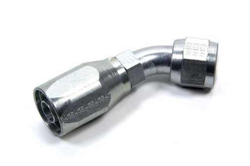 [EATFBM1338] 45° AQP high-Pressure Hose End Fitting, 10 AN to 7/8-14 Steel Zinc-Plated
