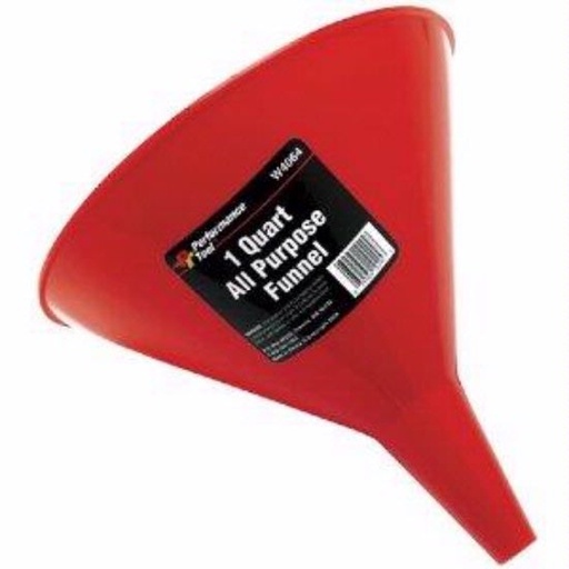 [TAPW4064] -Wilmar 1 Qt Red Plastic All-Purpose Funnel - W4064