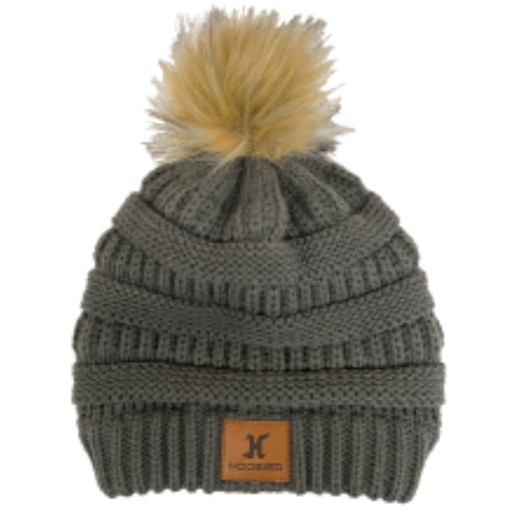 [HTA24023200] FAUX FUR POM BEANIE - 24023200