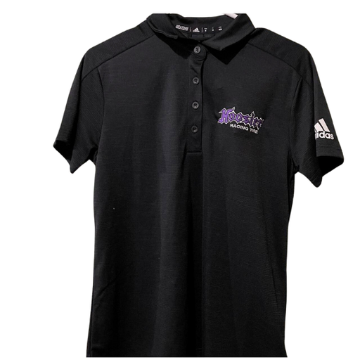 [HTA2473B02] -Hoosier Adidas Black Polo - Small
