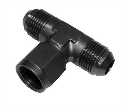 [PRF22931BLK] Female Union Tee Adapter AN -3 Black - 22931BLK