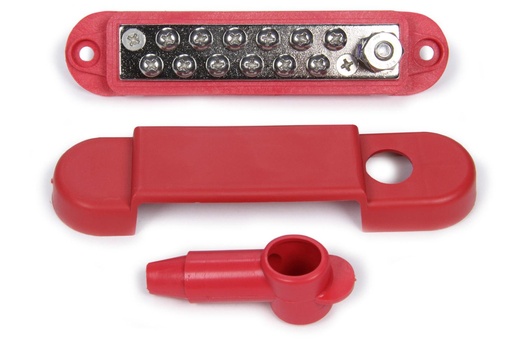 [QRP57-8012] -Red Terminal Buss Bar With Covers - 57-8012