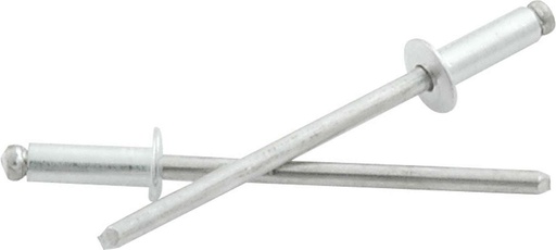 [ALL18190] 1/8in Alum Rivet Silver 500Pk  1/8in-1/4in - 18190