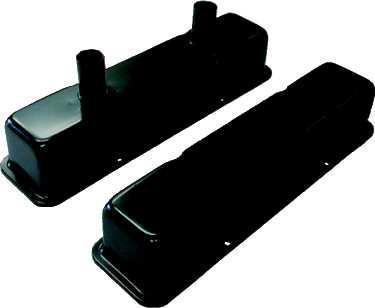 SBC Black Steel Valve Covers - G7215P
