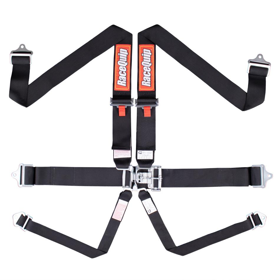 RaceQuip  - 6pt Harness Set LandL Black SFI