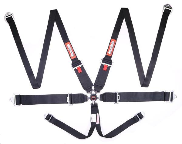 RaceQuip  - 6pt Harness Camlock HNR Black SFI