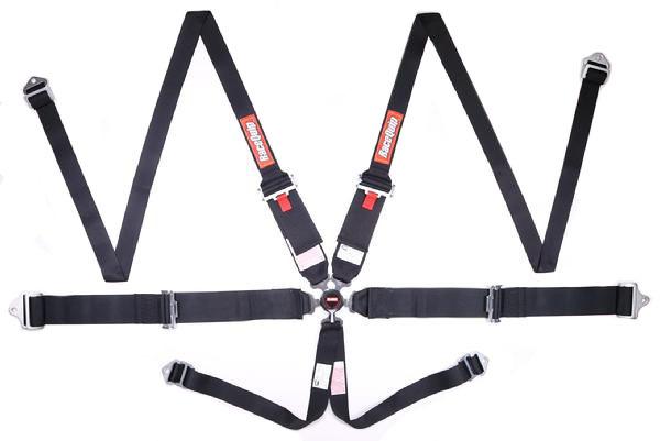 RaceQuip  - 6pt Harness Camlock HNR Black SFI
