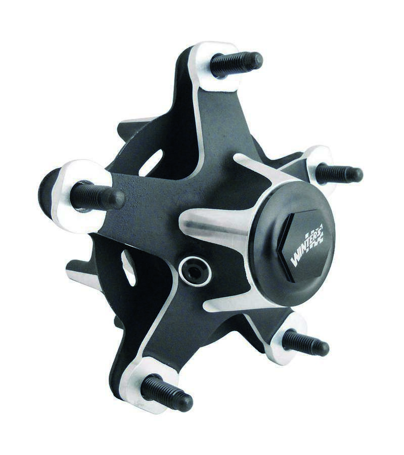 -Wheel Hub Front Wide 5 Bearings / Dust Cap / Hardware Included Wheel Studs Magnesium Black
