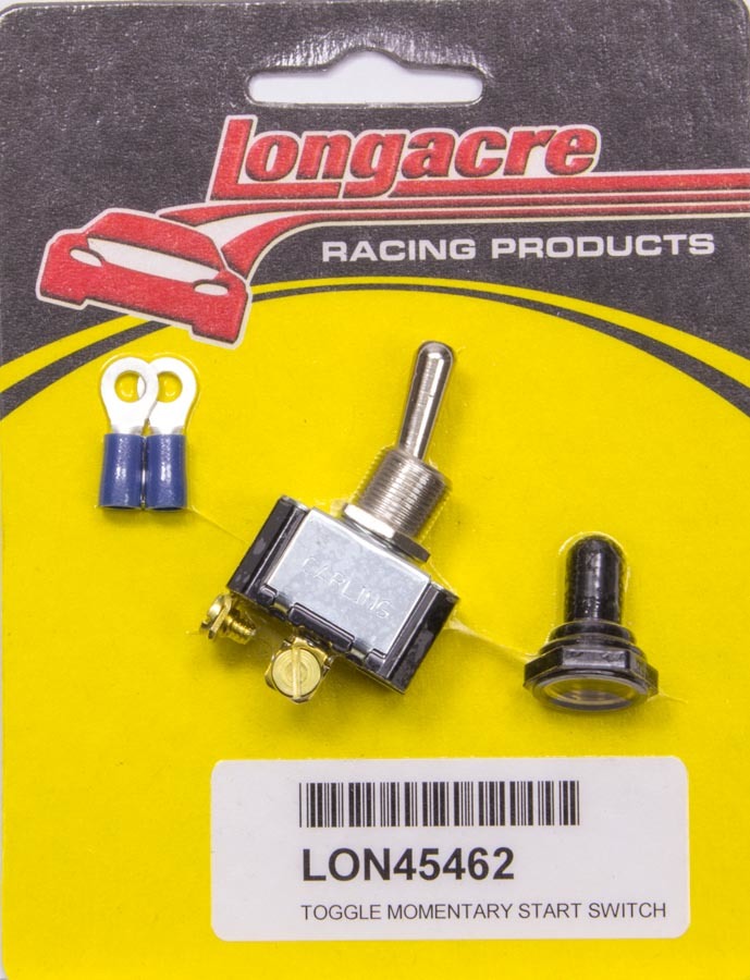 -Longacre Toggle Switch, Starter, Momentary, 40 amps, 12V, Weatherproof Cover - 52-45462