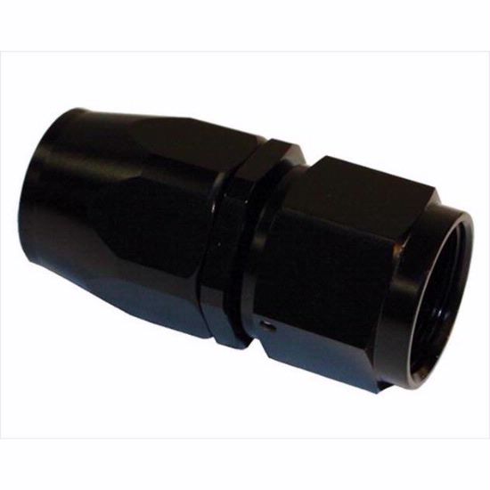 Aluminum Straight Reuseable Fitting, -4  - 1011BLK