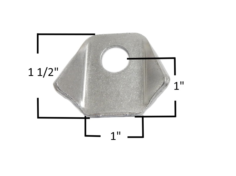 Trick Tab, 1/8″ Steel, 1/4″ Hole