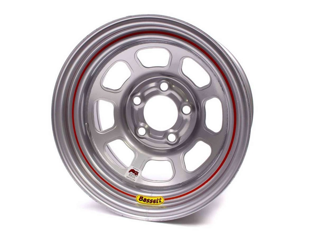-15X8 IMCA Wheel D-Hole Silver 5x5