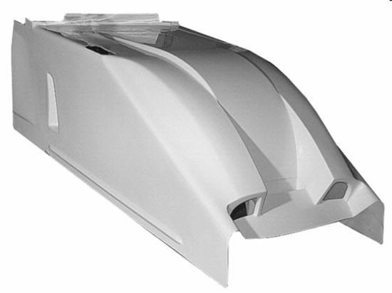 -Triple X Sprint Car Dual Duct Cool Air Hood Standard Height White -SC-BW-0051