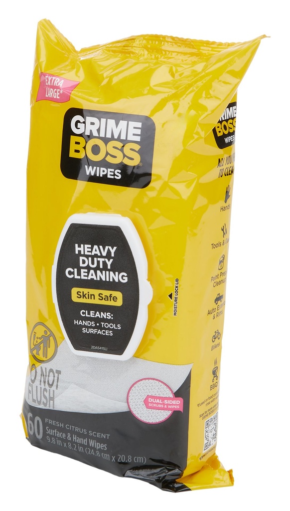 Cleaning Wipes 60pk Grime Boss - 12017