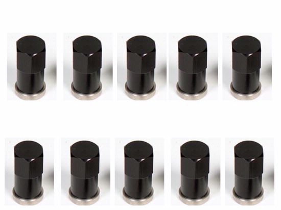 -DMI 10 Pack Black High Nuts -RRC-1360-10BK