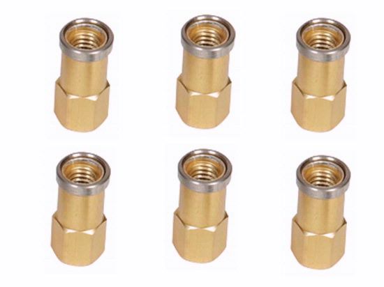 DMI 6 Pack Gold High Nuts -RRC-1360-6G