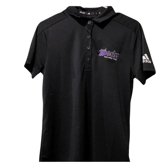 -Hoosier Adidas Black Polo - Medium