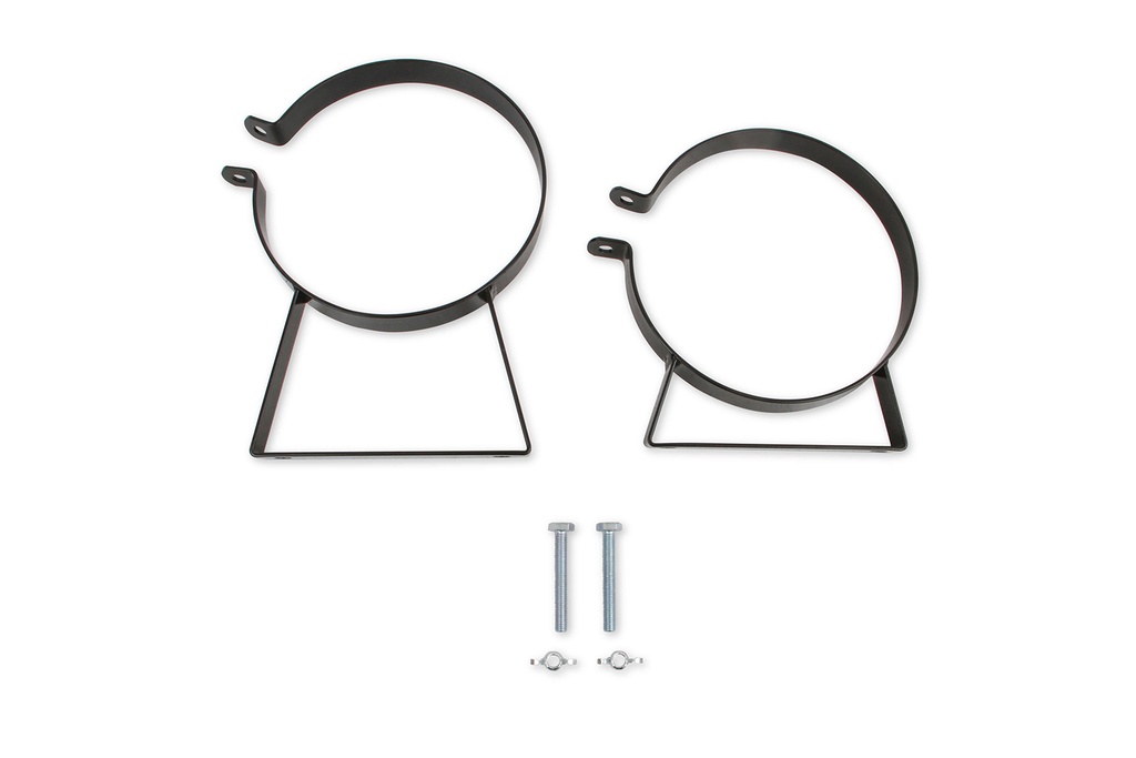 NOS Nitrous Bottle Bracket – NOS14125 (Single Bottle, Lay Down Style, 7 in ID, Steel, Black Powder Coat, Fits 10 lb / 15 lb Bottles, Kit)