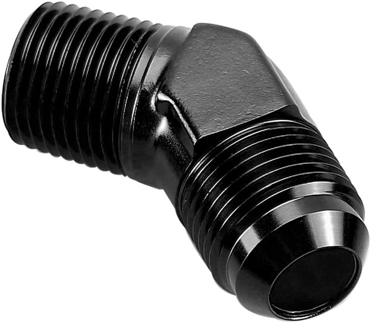 -4 to 1/8" 45 Degree Male Elbow Black  - 2021BLK