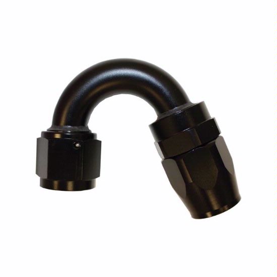 Aluminum 150 Degree Reuseable Fitting -6 Black - 4052BLK