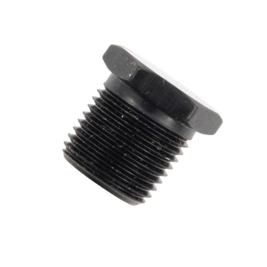 Aluminum Hex Plug 1/2" NPT Black - 22208BLK